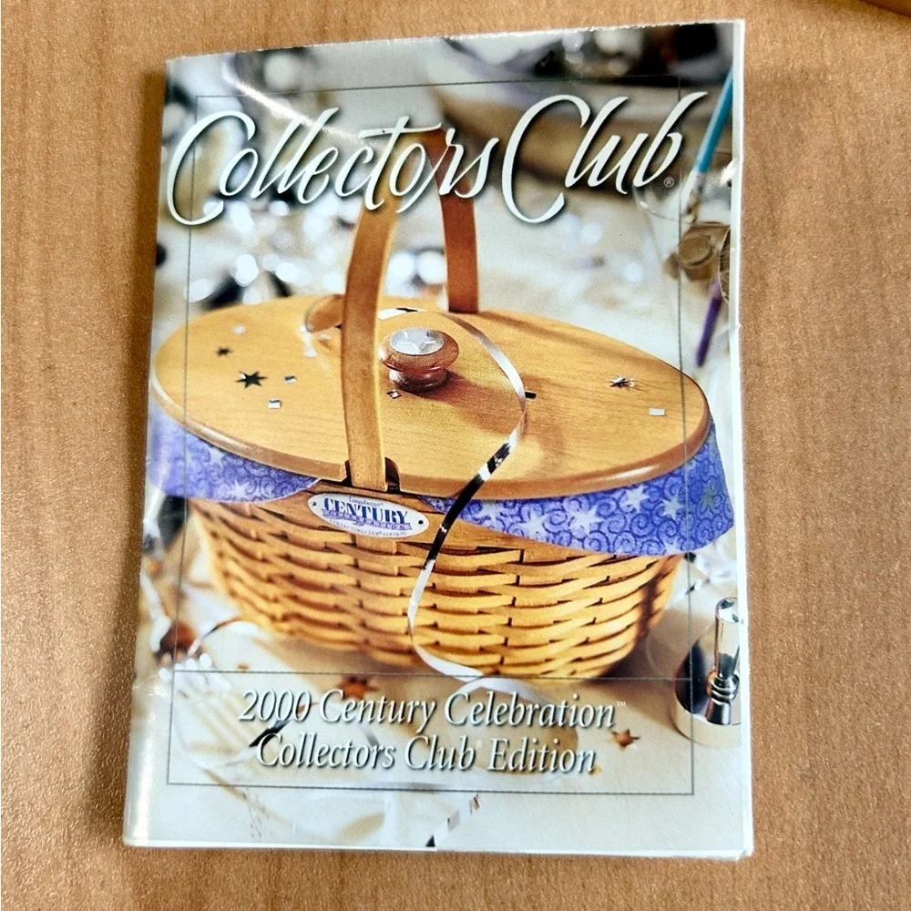 Longaberger basket 2000 Century Celebration with Protector & Lid & booklet